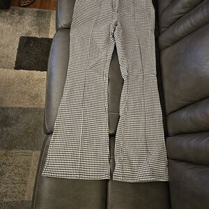 10 Crosby Derek Lam Black and White Houndstooth Pants